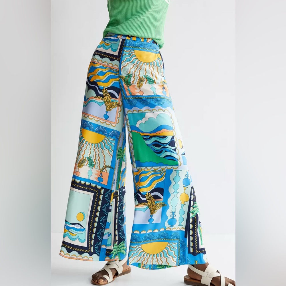 Anthropologie Maeve Sunshine Wide-Leg Pants